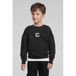 Coolcat oversized fleece sweater met C logo Scott donkergrijs