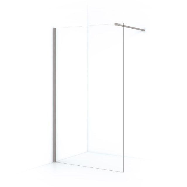 Maxaro Inloopdouche Diamond 110cm 8mm Helder Veiligheidsglas Geborsteld RVS