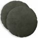 vidaXL - Taie d'oreiller - 2 pièces - HEERLEN - anthracite - Ø 50 cm - velours côtelé