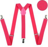 New Age Devi Bretels voor Mannen - Roze - Y-model - Elastiek - One size