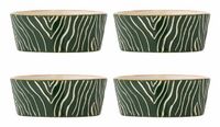 Bloomingville Woodsby Kommenset 0,39 l Rond Steengoed Groen 4 stuk(s)