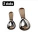 BIS-TECHNICS 2 pièces - Mesures - Cuillère à mesurer pour café en Inox - 15ML/30ML - Cuillère doseuse en acier inoxydable 304 pour grains et poudre - Balance gramme pour expresso, French press et filtre - Argent