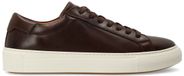 Manfield - Heren - Bruine leren sneakers - Maat 41