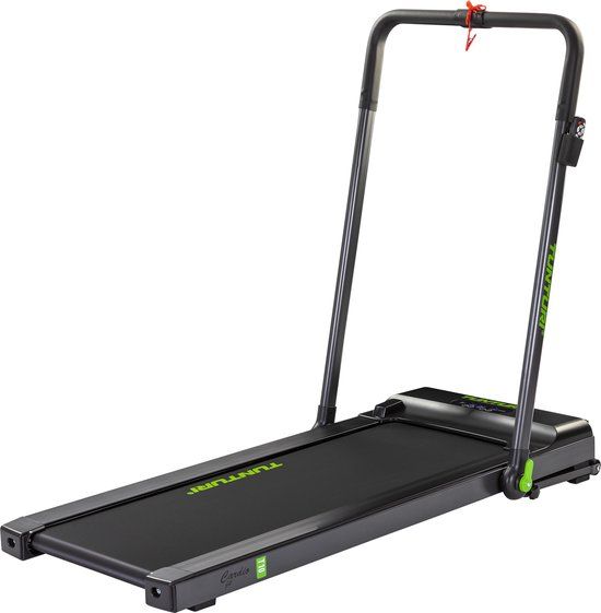 Tunturi Cardio Fit T10 Loopband - Inklapbaar - 12 km/u - 100 kg - Zwart/Groen