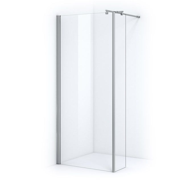 Maxaro Inloopdouche met Zijwand 90cm Veiligheidsglas 6 mm Chroom