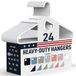 Neaties Heavy Duty Plastic Hangers Bulk Made in USA (Wit 24 Pack)