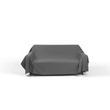Italian Bed Linen Sprei Max Color, effen, donkergrijs, 170 x 300 cm