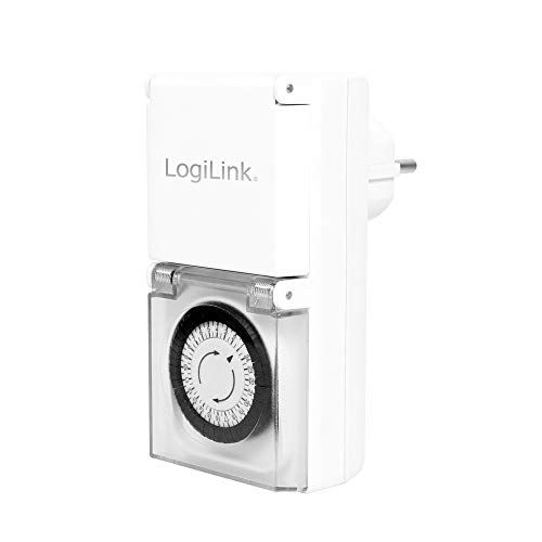 LogiLink ET0006 mechanische timer IP44, 230 V, grijs