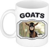 Bellatio Decorations Bol Dieren liefhebber gevlekte geit mok 300 ml - keramiek - cadeau beker / mok geiten liefhebber