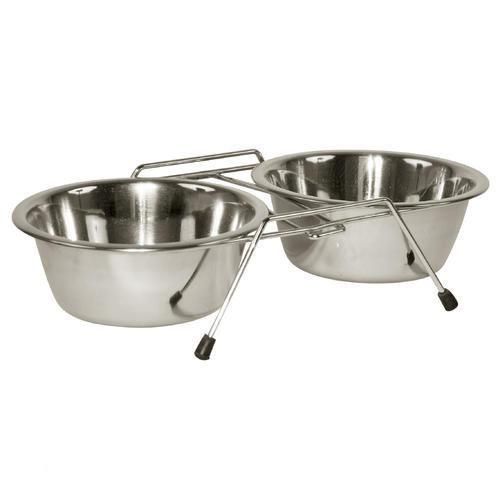 Kerbl Dubbele Voerbak Incl. 2x1800 Rvs Bak
