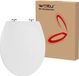 Unyqoos® lunette de toilette avec mécanisme soft-close, abattant de WC antibactérien, fixation rapide, blanc