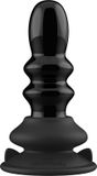 Shots Chrystalino by Shots - Ribbly - Glass Ribble Vibrator with Suction Cup