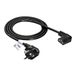 Akyga AK-PC-02C Netsnoer voor PC Monitor Printer Beamer TV gameconsole stroomkabel 3-polige hoek IEC C13 EU CEE 7/7 1,5 m, koudeapparaatkabel zwart, Cu 100% koper, 3x0,75 mm2 HQ