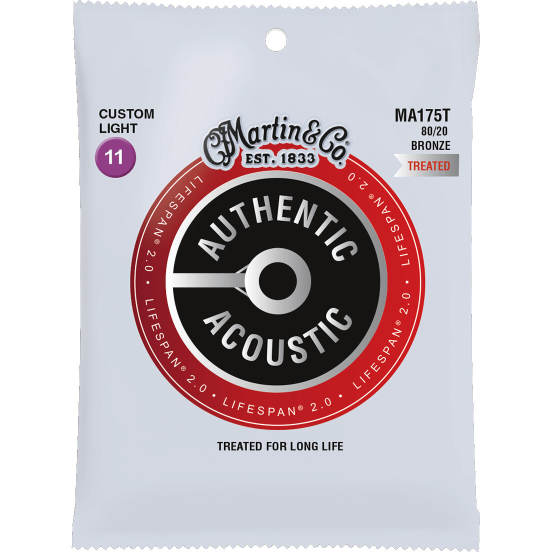 Martin Strings MA175T Authentic Lifespan 2.0 80/20 Bronze