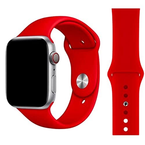 IMKRC Zachte siliconen bandjes | Multicolor siliconen horlogebanden voor Smartwatch compatibel met Apple Watch Series 7/6/5/4/3/2 en SE, ademende vervangende bandjes | polsbandjes voor dames en heren, 38/40/41mm S-M, Siliconen