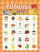 Autumn Bingo: 32 Player Fall Themed Party Games for Thanksgiving Family Gatherings, Kids Autumn Game, Fall Classrooms Activity
