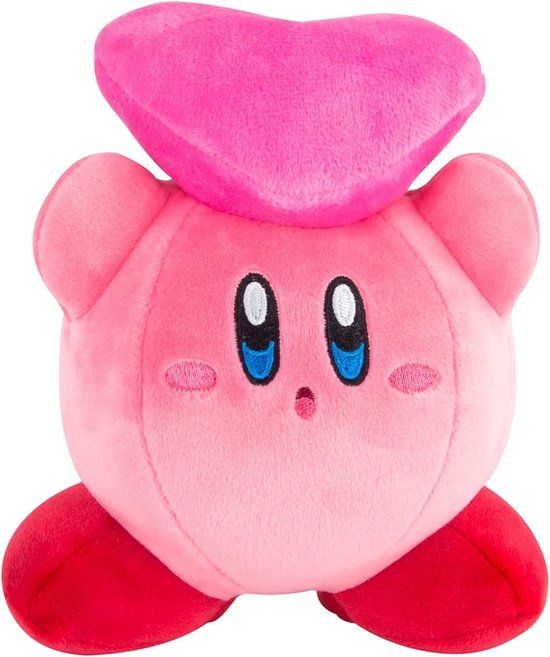 Tomy Nintendo Kirby Mocchi-Mocchi Pluche - Kirby with Heart 15CM