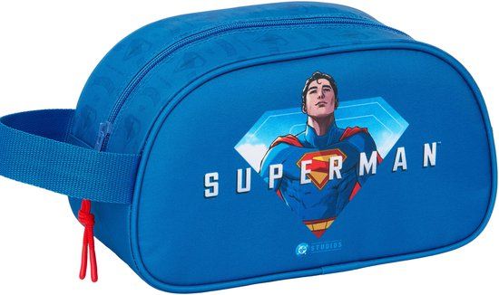 Safta Superman Toilettas Superhero - 26 x 15 x 12 cm - Polyester - Blauw