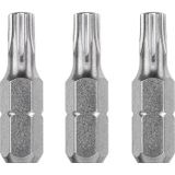 kwb 3 x bits 25 mm TORX 27 industrieel staal (TQ 60 staal, ISO 1173 aandrijving C 6.3) bits-set