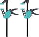 wolfcraft 2 eenhandsklemmen Easy - Uitslag 75 mm - Klemkracht 90 kg - Spanwijdte 300 mm