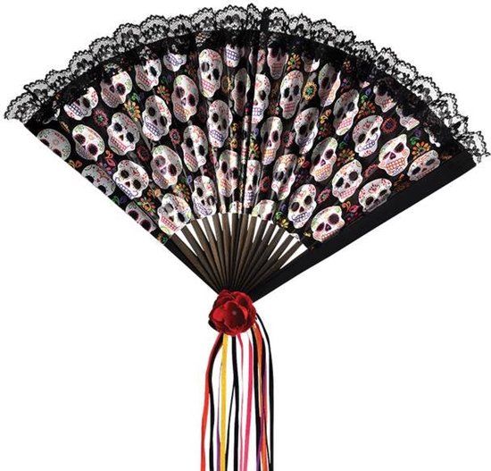 Amscan Dia de los Muertos waaier voor volwassenen