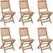 Acaciahout Fauteuils pliants (6 pièces) avec coussins
