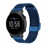 By Qubix Qubix - Milanese bandje met klemsluiting - Donkerblauw - Smartwatch bandje 20mm - Geschikt voor Garmin Forerunner 55 / 70 / 165 / 170 / 245 / 570 (42mm) / 645