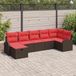 Prolenta Maison Exclusive Tuinset met 7 delen, bruin, van polyrotan
