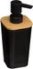 5five Zeeppompje/zeepdispenser - polyresin - zwart - 300 ml - navulbaar - toilet/badkamer/keuken