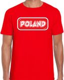 Bellatio Decorations Verkleed T-shirt voor heren - Polen - rood - voetbal supporter - themafeest S