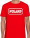 Bellatio Decorations Verkleed T-shirt voor heren - Polen - rood - voetbal supporter - themafeest S