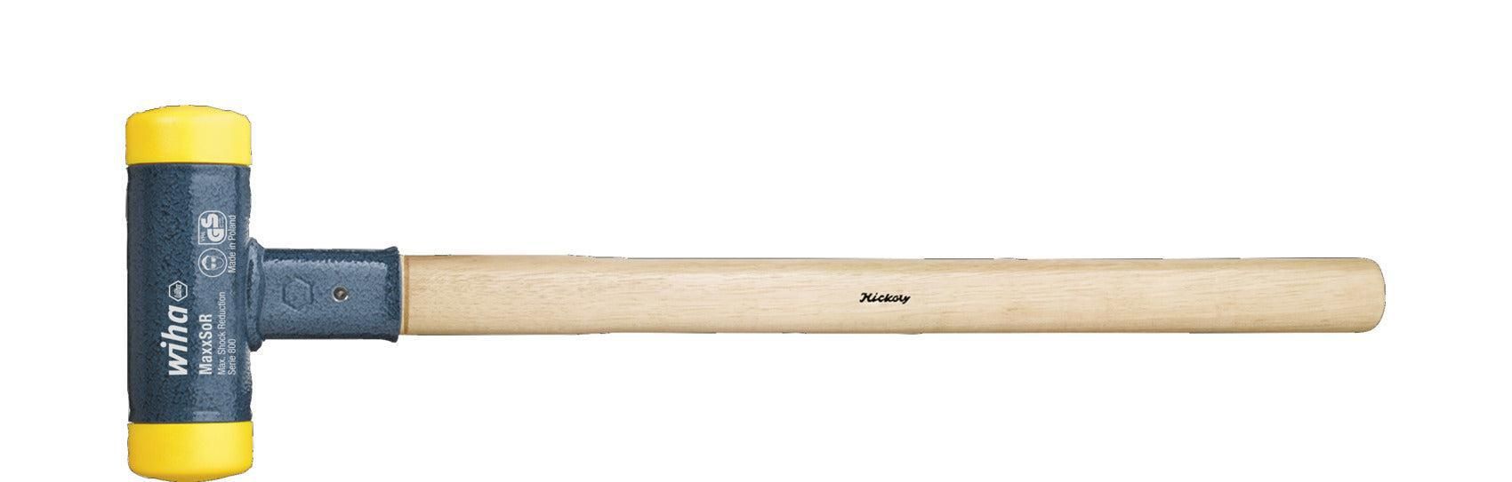 Wiha Voorhamer terugslagloos, middelhard met hickorysteel, rond-slagkop - 02101