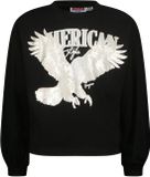 Vingino Jinnie Meisjes Top - Maat 128 - Katoen/Elastaan - Herfst/Winter 2025 - Washed Black