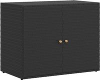 vidaXL Tuinkast Zwart 100x55,5x80 cm Poly Rattan
