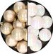 Kaemingk B.V. 24x pièces boules de Noël en plastique mélange nacré blanc et champagne 6 cm