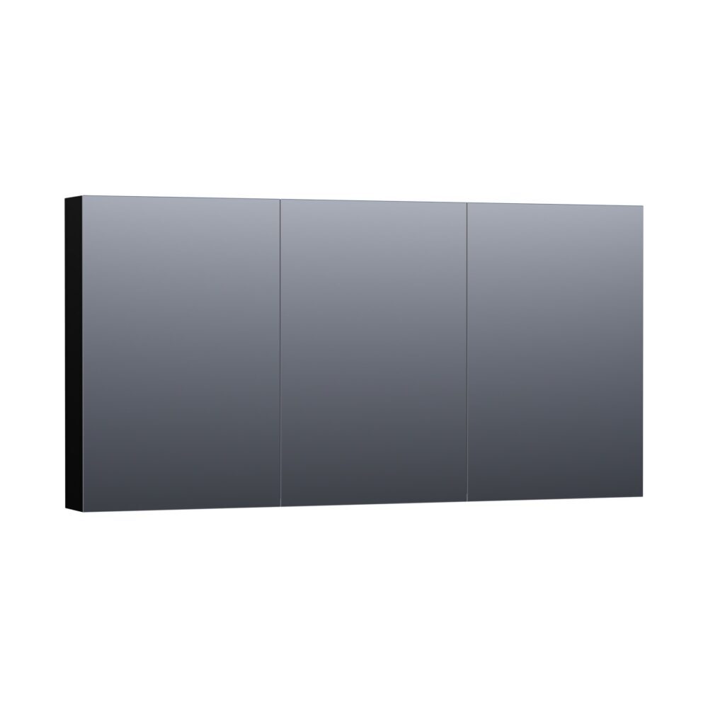 Tapo Dual spiegelkast 140 hoogglans zwart