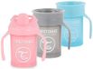 Twistshake Pebe drinkbeker set - 3-delig | 2 kopjes 360-1 mini-mok | lekvrije beker voor peuters | trainingsbeker voor kinderen | BPA-vrij | 4 m | roze blauw