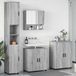 Maison Exclusive Ensemble de meubles de salle de bain - 4 pièces, finition gris Sonoma, dimensions : 61 x 35 x 64 cm