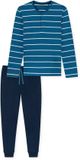 SCHIESSER Lange pyjama Heren Donkerblauw Gestreept Katoen