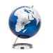 Exerz 30 cm metalen blauwe wereldbol