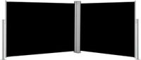 vidaXL Windscherm uittrekbaar 100x1000 cm zwart