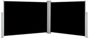 vidaXL Windscherm uittrekbaar 100x1000 cm zwart