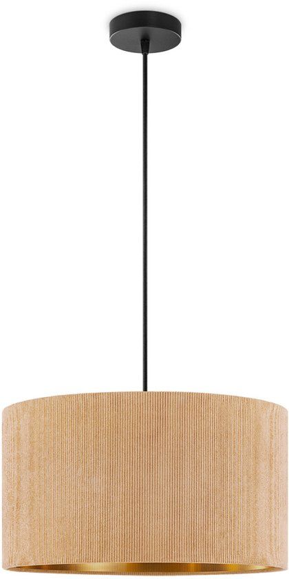 Home Sweet Home Scandinavische stijl Hanglamp Corduroy Lampenkap Cilinder Karamel ø40 x 126 cm E27 Fitting Woonkamer