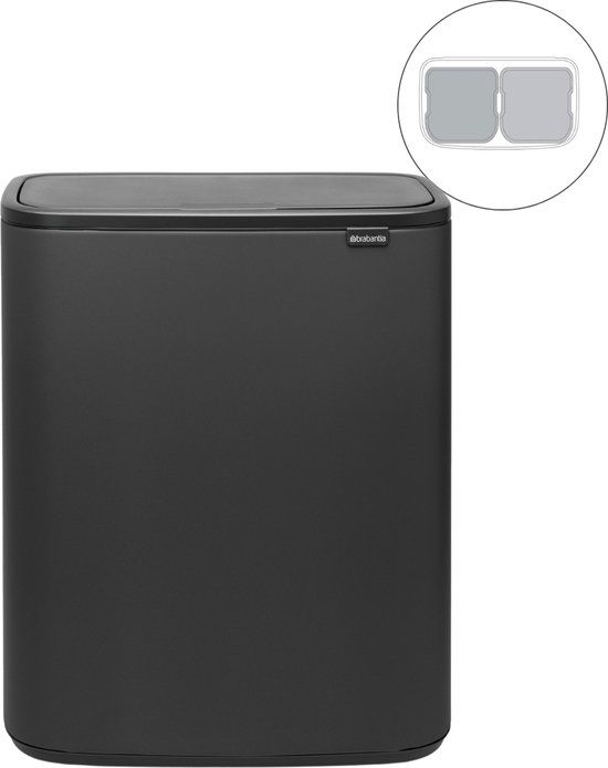 Brabantia Bo Touch Bin Prullenbak - 60L - Mineral Infinite Grey