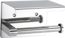 Intirilife porte-rouleau de papier toilette avec tablette en ARGENT