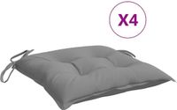 vidaXL Stoelkussens 4 st 40x40x7 cm Oxford stof Grijs