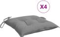 vidaXL Stoelkussens 4 st 40x40x7 cm Oxford stof Grijs