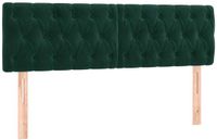 vidaXL Hoofdbord 144x7x78/88 cm Donkergroen Fluweel