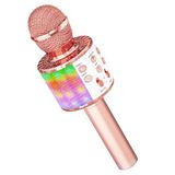GC GLOBALCOMMERCE Draagbare Bluetooth Karaoke Microfoon Multifunctioneel Draadloos Met Luidspreker en LED Licht