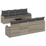 vidaXL Banc de jardin 9 pièces 8 places